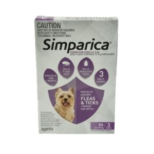 Simparica – Chews for Dogs 2.6-5kg (Purple)